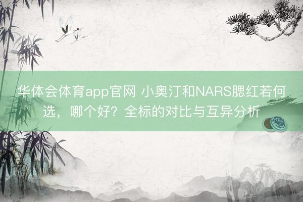 华体会体育app官网 小奥汀和NARS腮红若何选，哪个好？全标的对比与互异分析