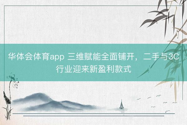 华体会体育app 三维赋能全面铺开，二手与3C行业迎来新盈利款式