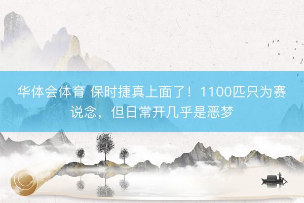 华体会体育 保时捷真上面了！1100匹只为赛说念，但日常开几乎是恶梦